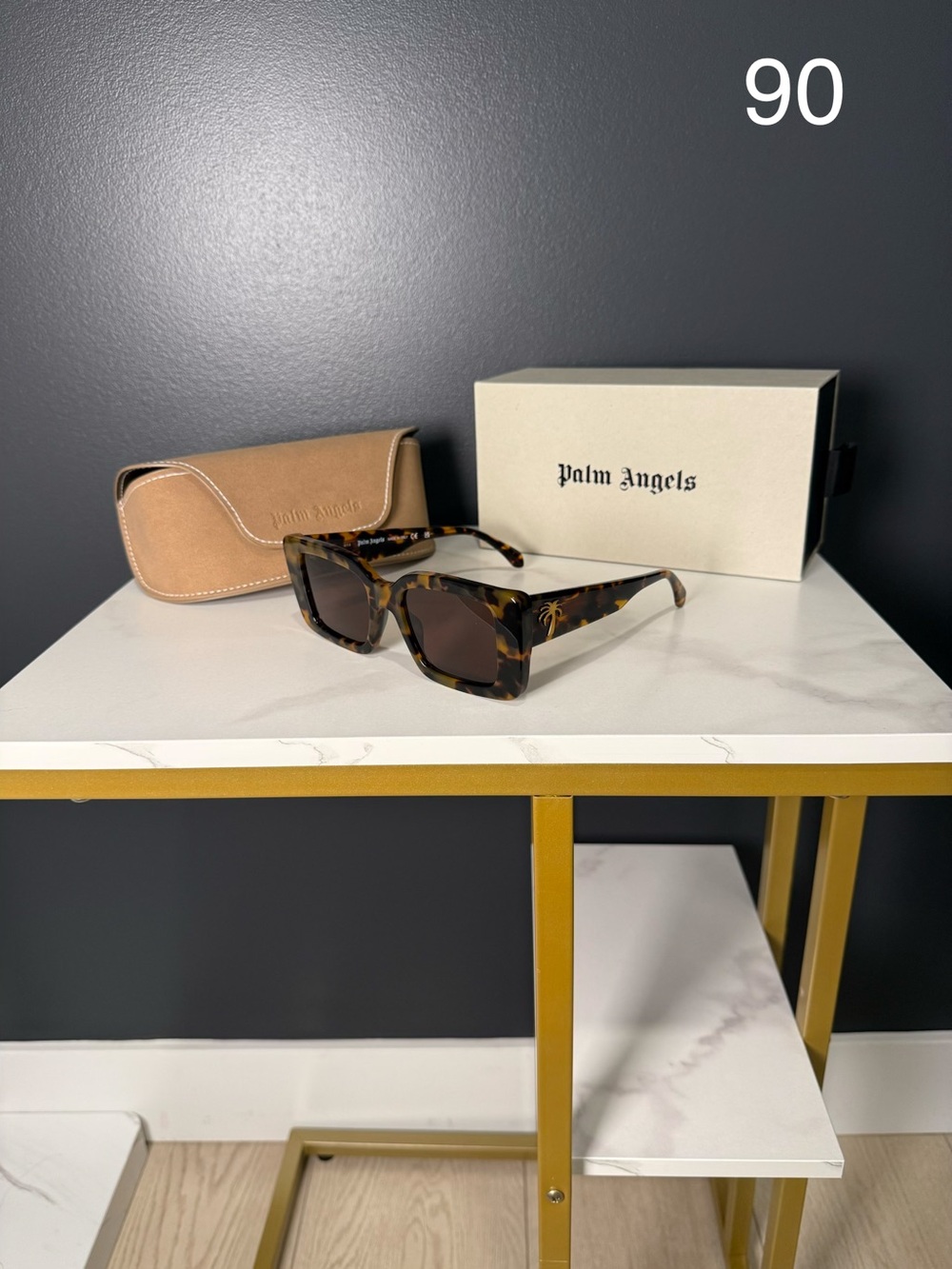 Palm Angels Tortoise Square-Frame Sunglasses in Brown